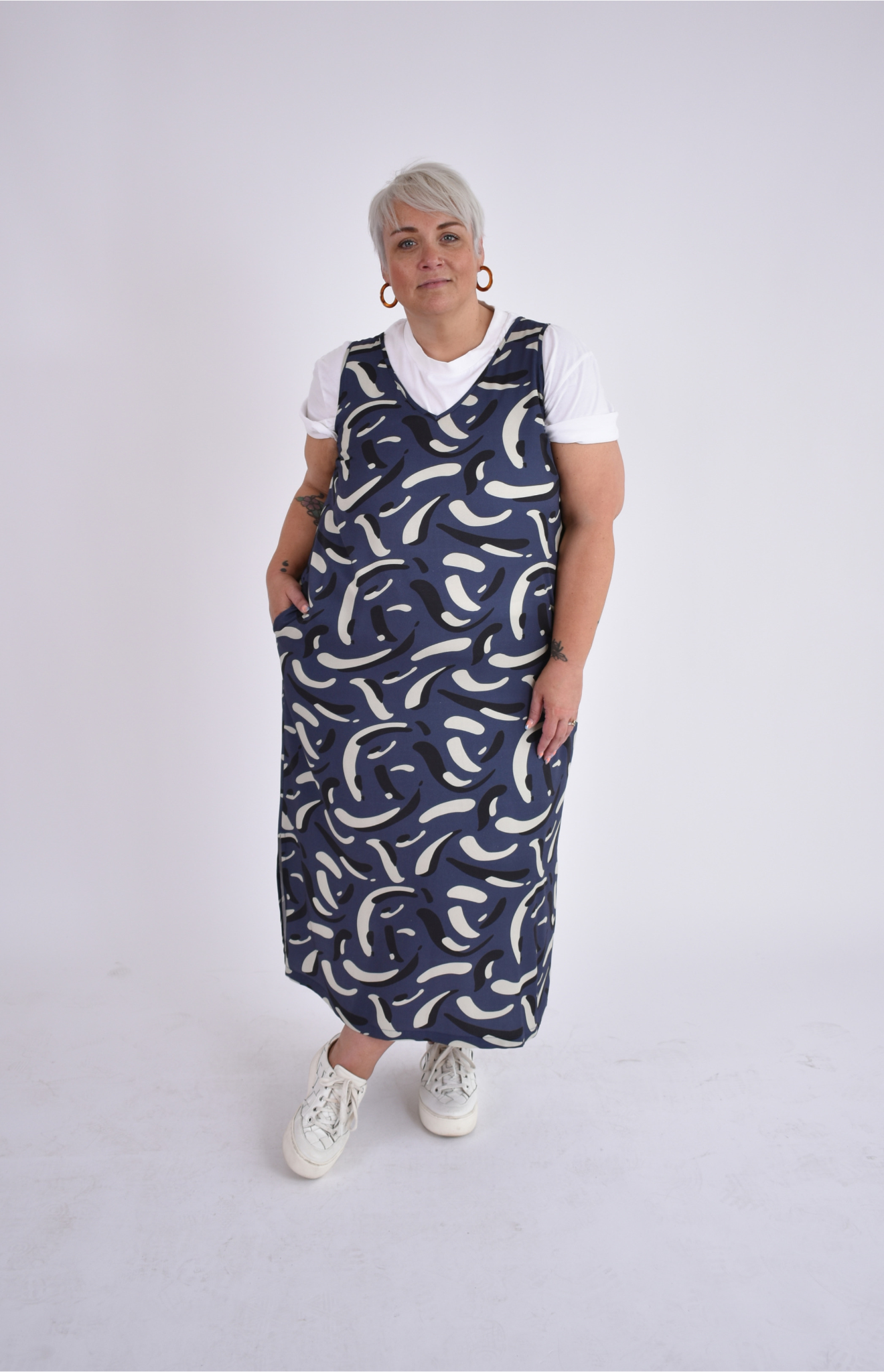 The Slip Dress - Blue Print