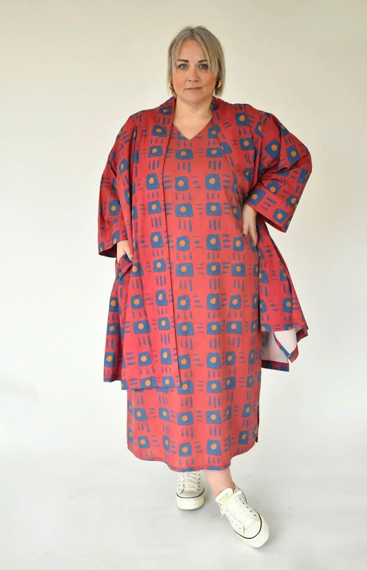 The Slip Dress - Red Print