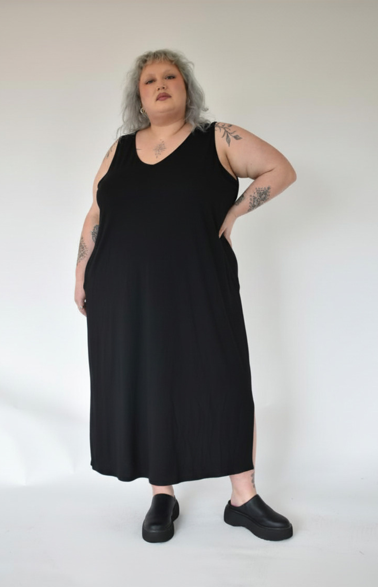 The Slip Dress - Black Jersey