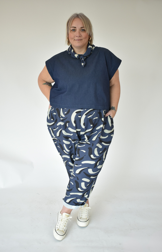 The Tapered Trouser - Blue Print