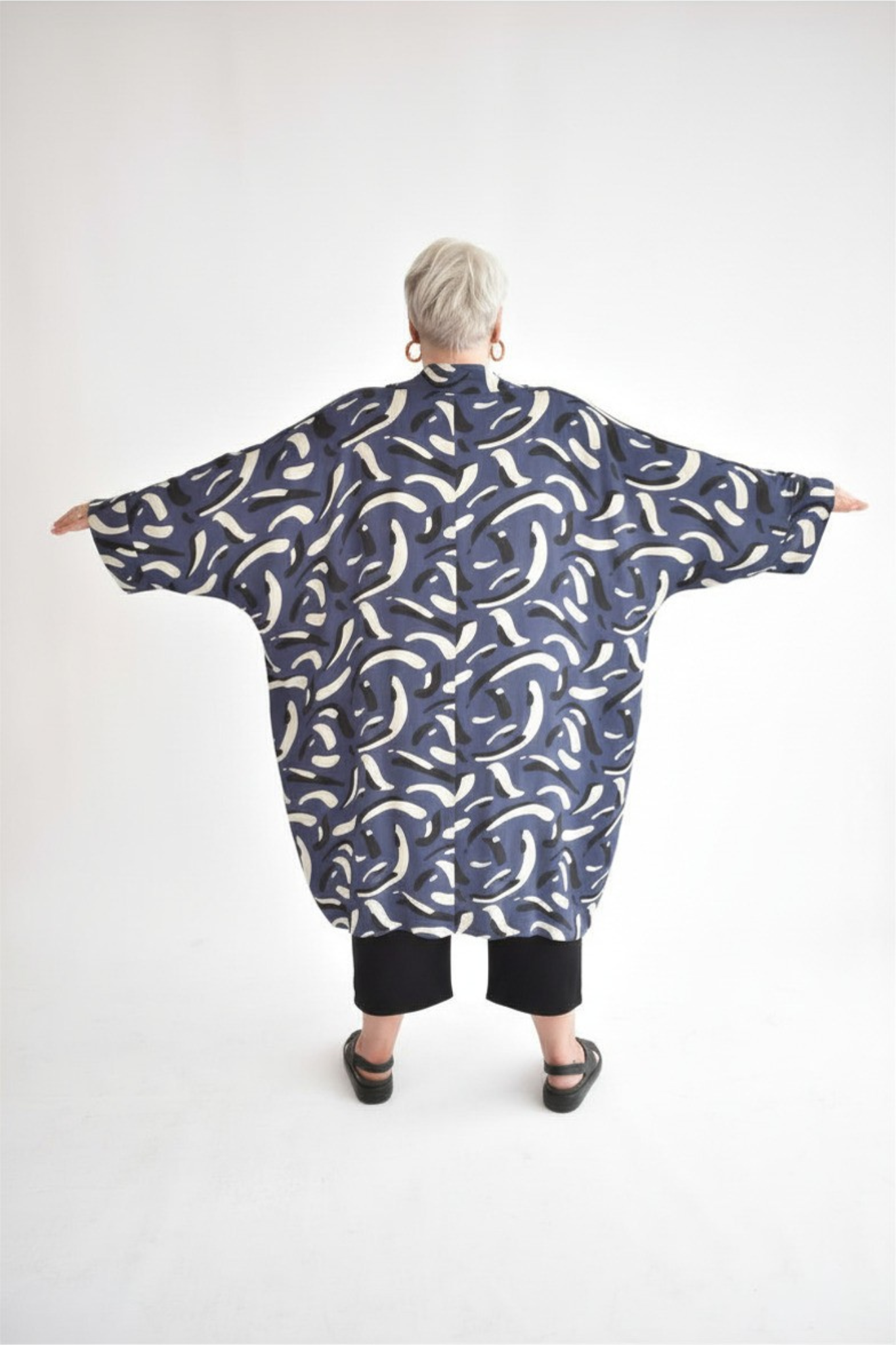 The Throw on Jacket - Blue Print